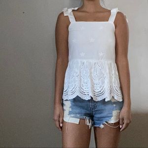 White Eyelet Camisole